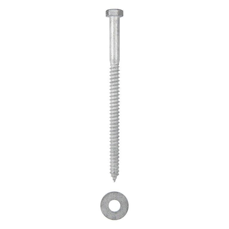 MAKERS BOLT 1/2 x 8 (25 Pack) Lag Screw Kit, 25 Screws and 25 washers, Hot Dip Galvanized, Meets ASME B18.2.1 Industrial/Commercial Grade by - Image 2